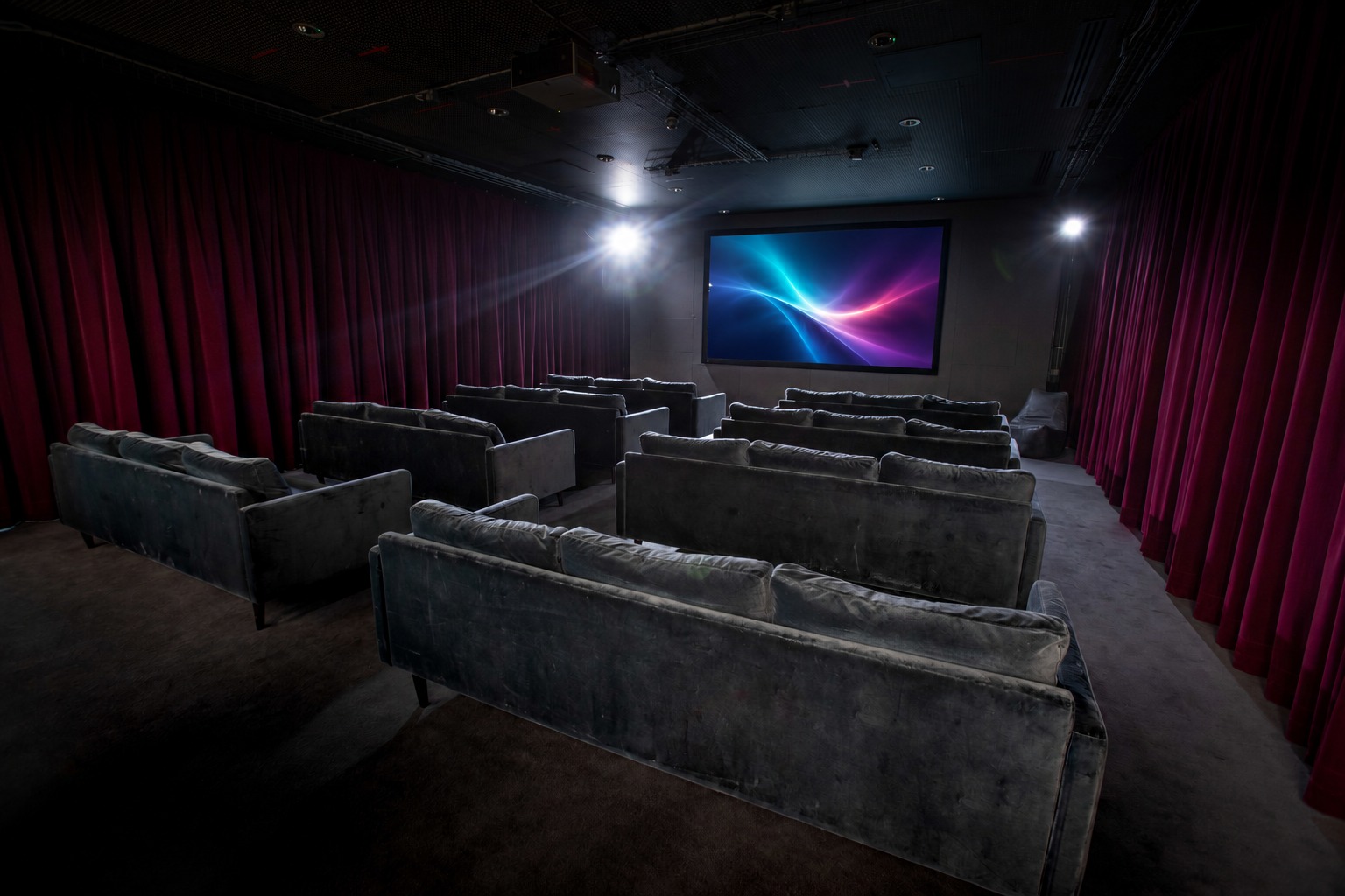 Screening room at Home Post Production Manchester
